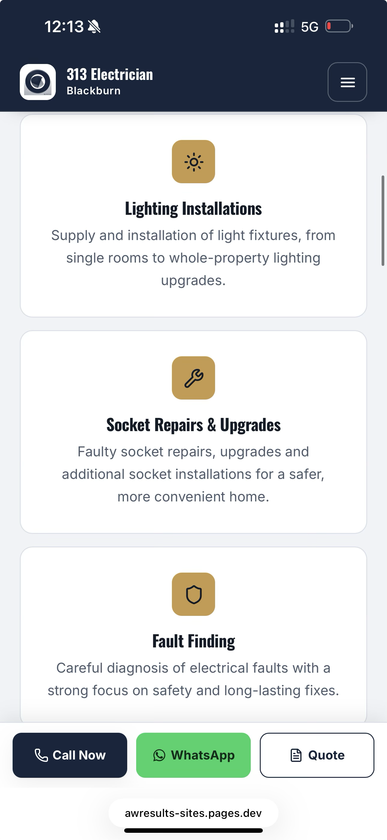 313 Electrician electrical project